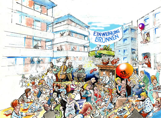 Einweihungsfest Br&uuml;nnen am Samstag, 13. September 2008